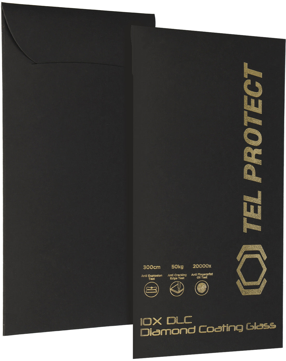Protection d’écran Tel Protect 10X HD DLC Diamond Coating pour Apple iPhone 18 Pro / 17 Pro, verre trempé, adhésif intégral, noir