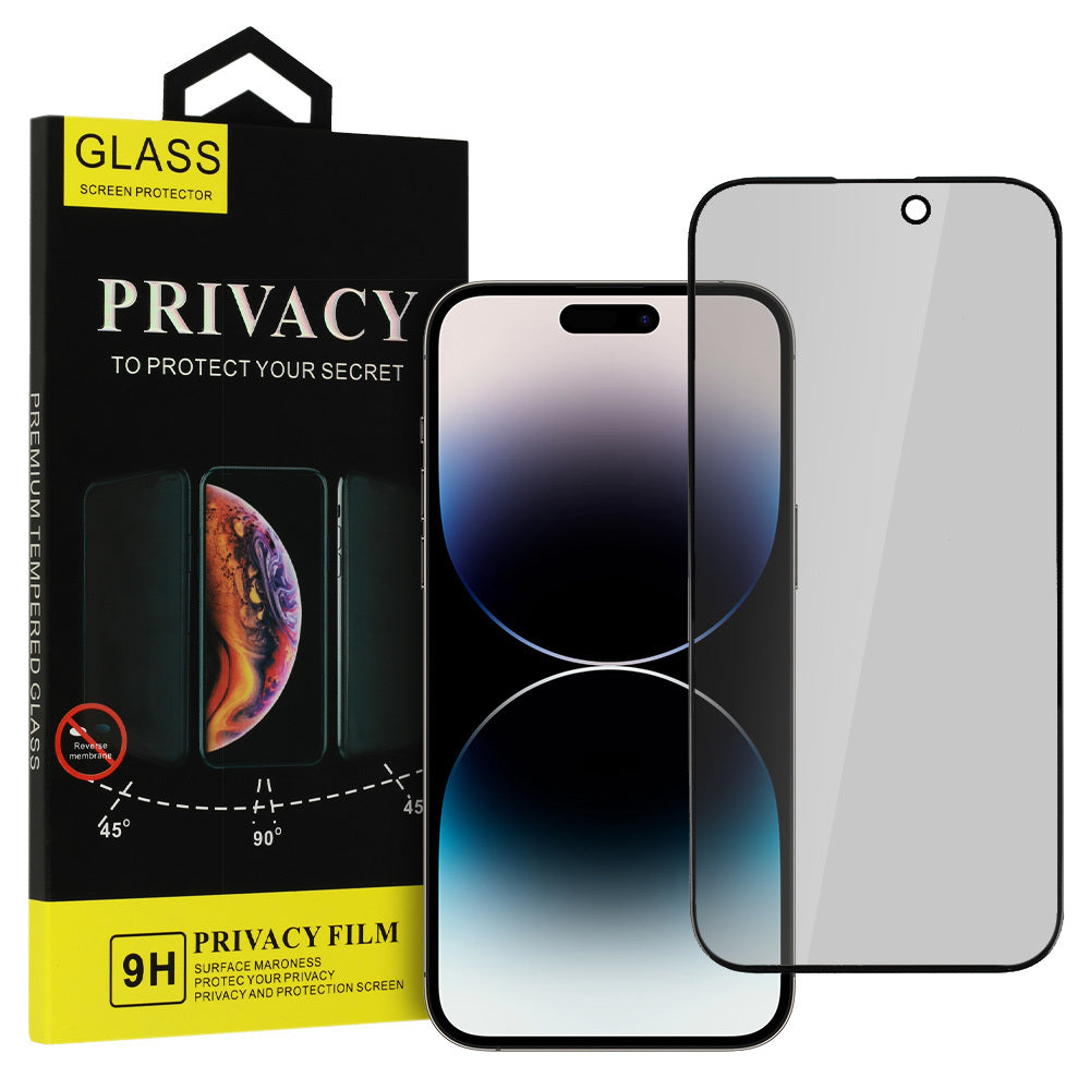 OEM Privacy Screen Protector for Apple iPhone 15, Full Glue, Glass Protected, Full Glue