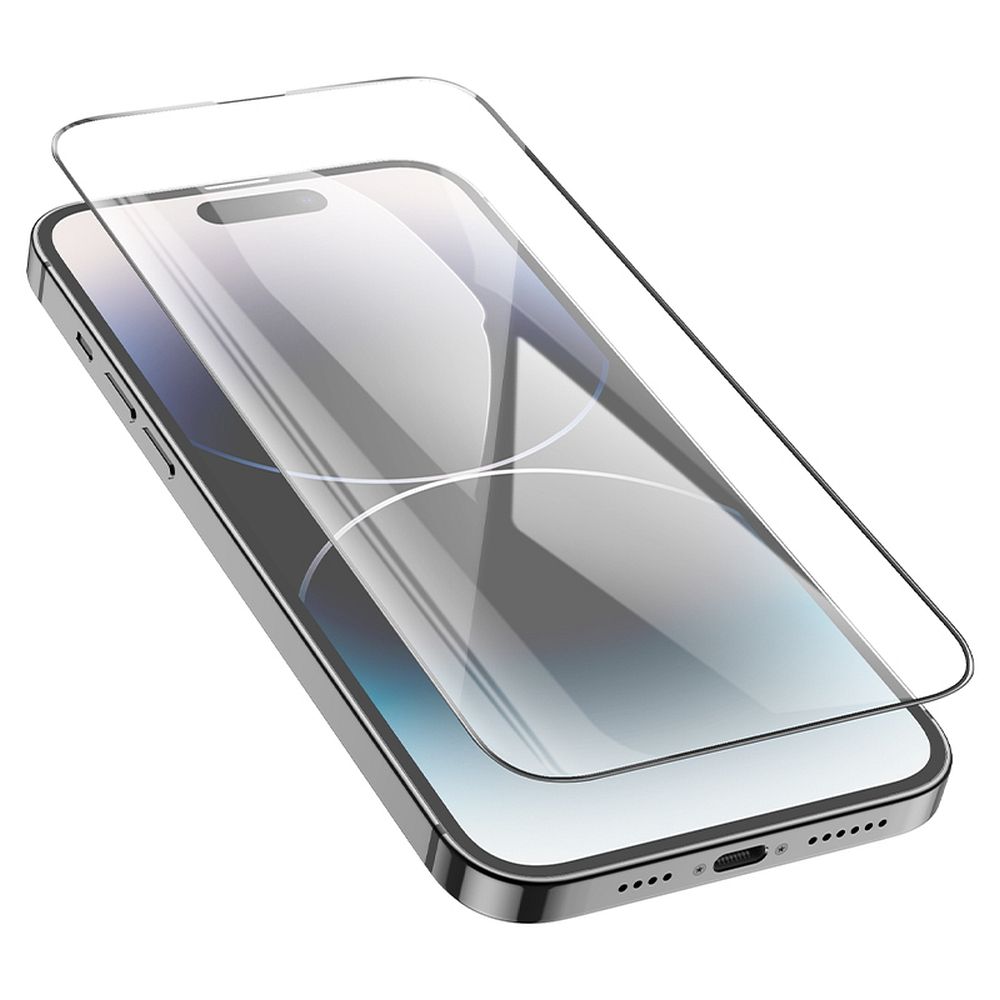 Film de protection d'écran HOCO pour Apple iPhone 14 Pro Max, Verre Trempé, Full Glue, Lot de 25 pièces, Noir