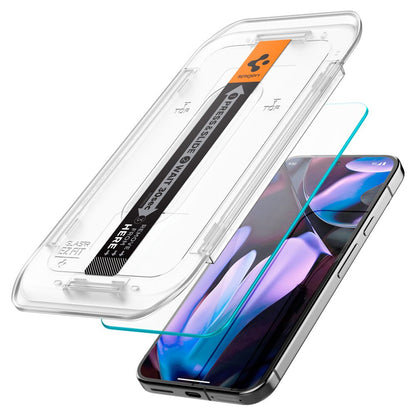 Spigen EZ FIT Film de protection d'écran pour Google Pixel 9 / 9 Pro, protection en verre, collage intégral, 2 pièces, 2.5D AGL08442 AGL08442 