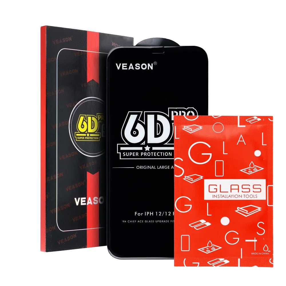 Film de protection d'écran Veason PRO pour Samsung Galaxy A55 5G A556 / A35 5G A356, Verre trempé, Full Glue, 6D, Noir