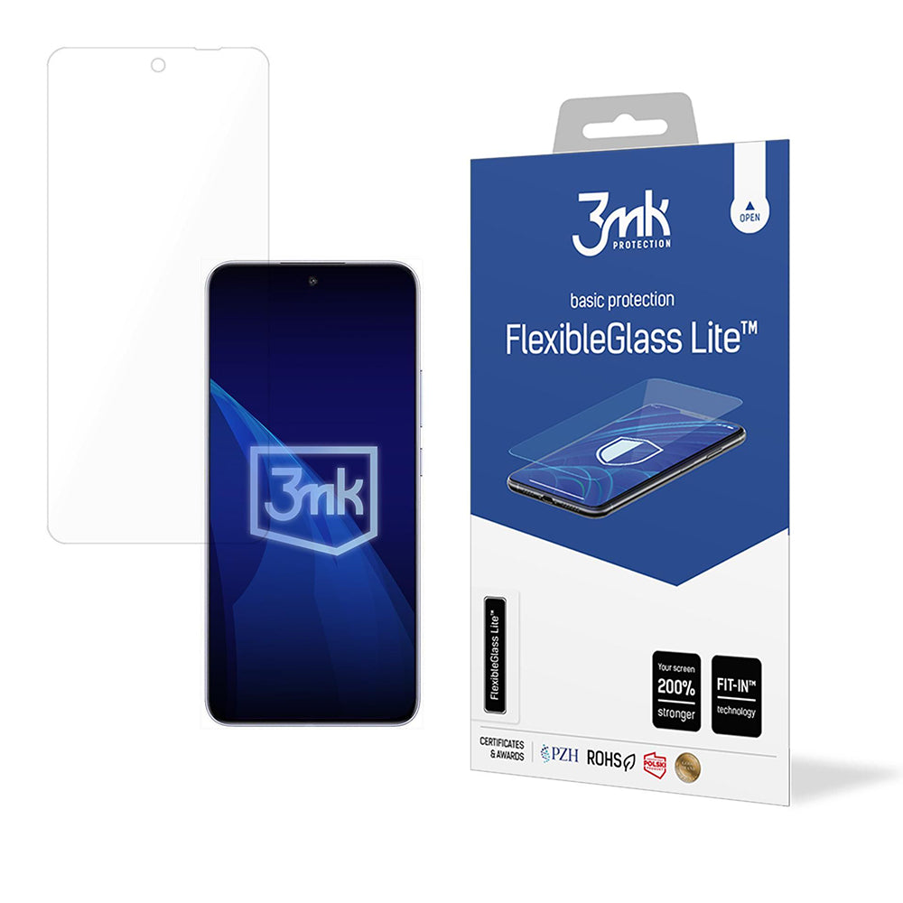 Film de protection d'écran 3MK FlexibleGlass Lite pour Oppo A5 Pro 4G / A5 Pro, Verre Flexible, Collage Complet