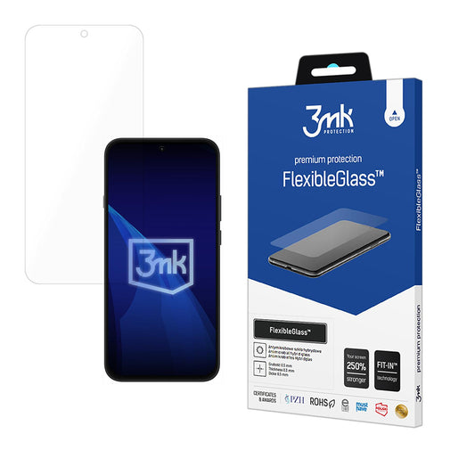 Film de protection d'écran 3MK FlexibleGlass pour Nothing Phone (4b), Verre Flexible, Collage Complet