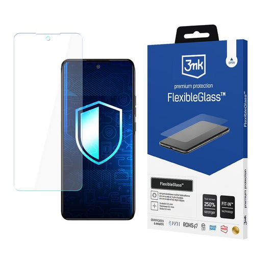 Film de protection d'écran 3MK FlexibleGlass pour Samsung Galaxy A25 A256, Verre Flexible, Collage Complet