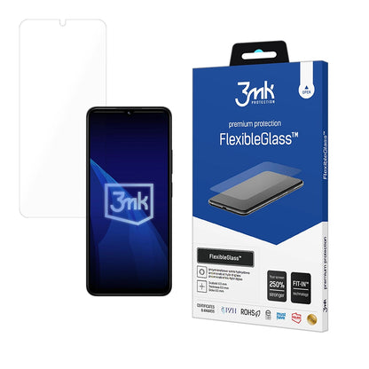Film de protection d'écran 3MK FlexibleGlass pour Xiaomi Poco C75 / Redmi 14C, Verre Flexible, Collage Complet