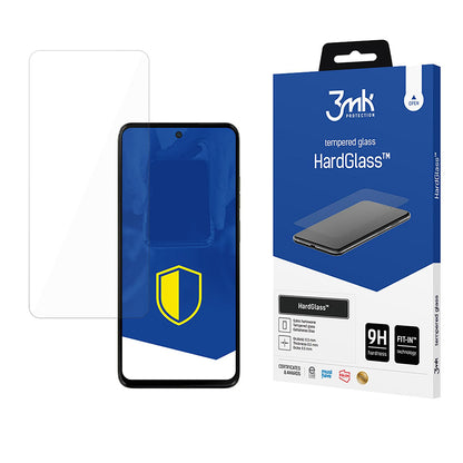 Film de protection d'écran 3MK HardGlass pour Motorola Moto G15 / G15 Power / E15 / G05, Verre trempé, Collage intégral