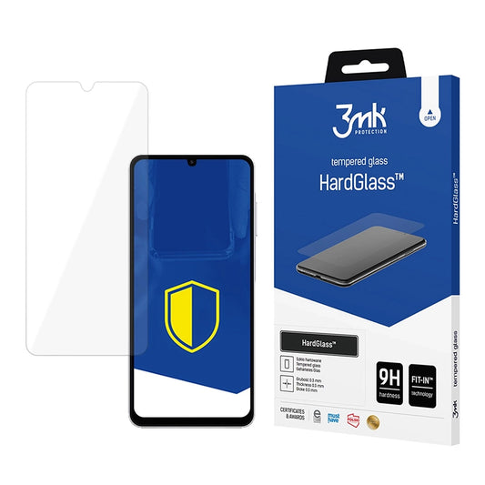Film de protection d'écran 3MK HardGlass pour Samsung Galaxy A07 4G A075, Verre Trempé, Collage Complet
