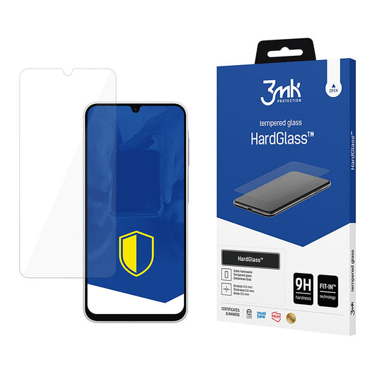 Film de protection d'écran 3MK HardGlass pour Samsung Galaxy A26 A266, Verre Trempé, Collage Complet