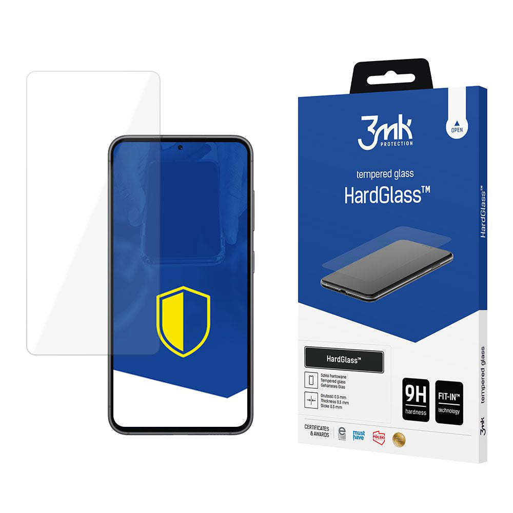 Film de protection d'écran 3MK HardGlass pour Samsung Galaxy S25 S931 / S24 S921, Verre Sécurisé, Collage Complet