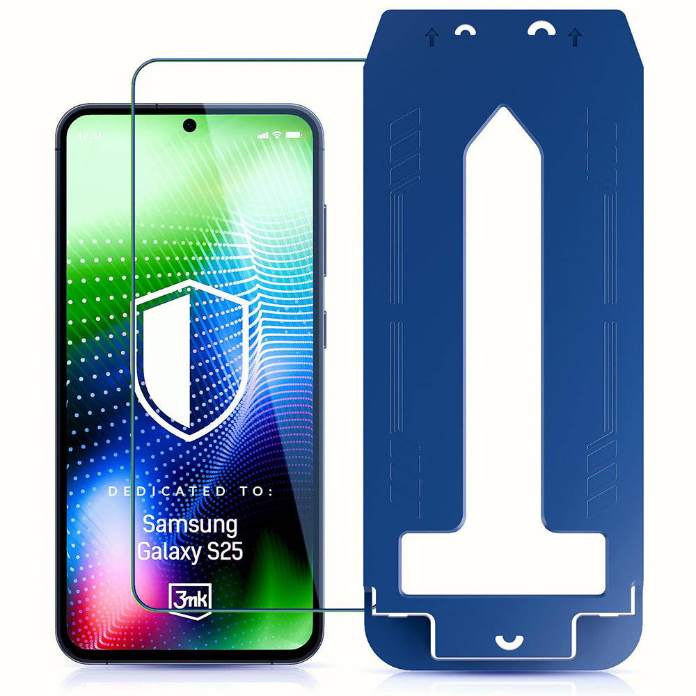 Film de protection d'écran 3MK Hardy Ultra pour Samsung Galaxy S25 S931, Verre Trempé, Full Glue, Noir