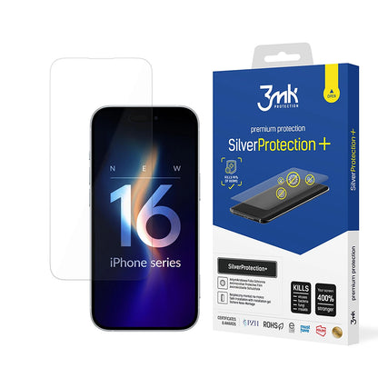 3MK Silver Protect+ Screen Protector for Apple iPhone 16 Pro, Plastic