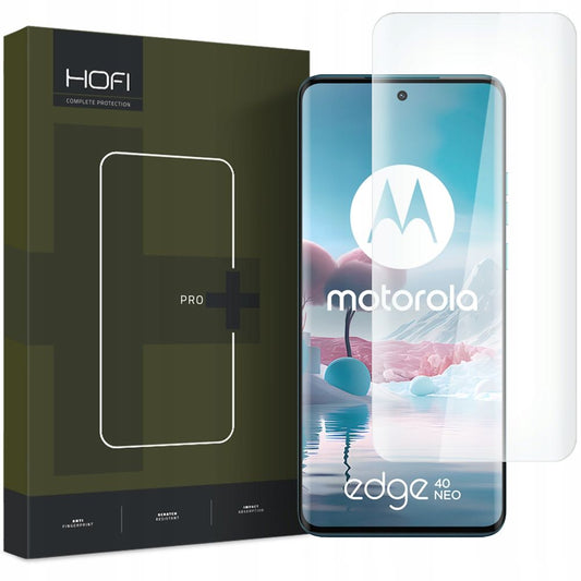 HOFI PRO+ Film de protection d'écran pour Motorola Edge 40 Neo, Verre de protection, Colle UV 