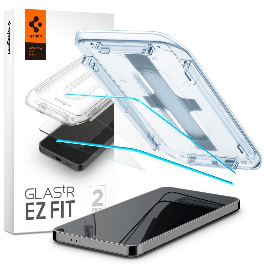 Protection d'écran Spigen EZ FIT pour Samsung Galaxy S25 S931 / S24 S921, Verre protégé, Collage complet, Set 2 pièces 