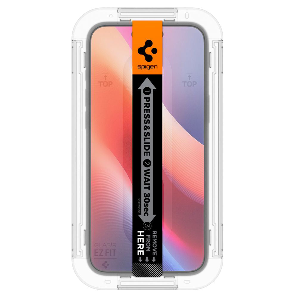 Film de protection écran Privacy Spigen GlastR EZ FIT pour Apple iPhone 16 / 15, Verre Trempé, Full Glue, Lot de 2 pièces AGL06905