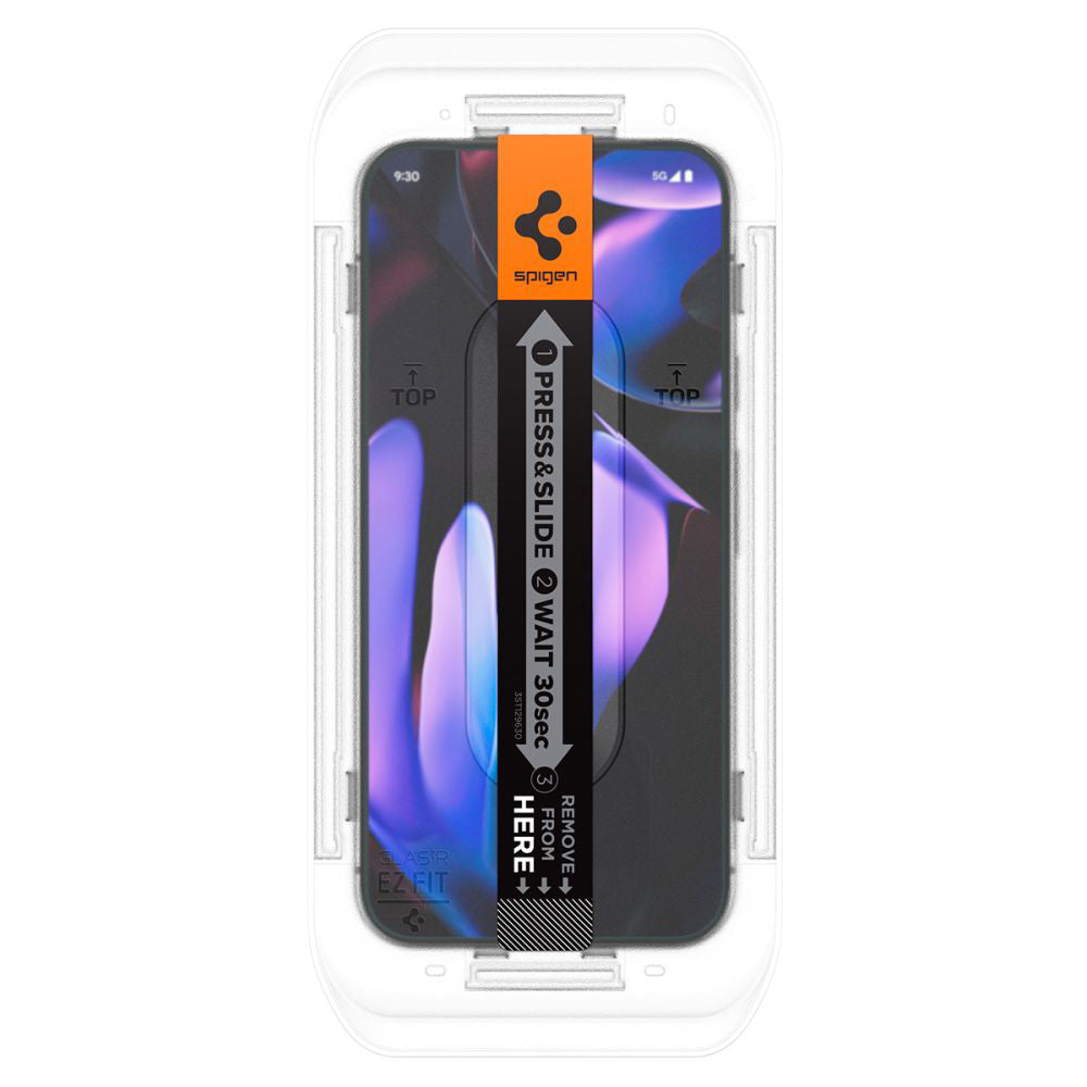 Film de protection d'écran Privacy Spigen GlastR EZ FIT pour Google Pixel 9 Pro XL, Verre trempé, Collage complet, Lot de 2 pièces AGL09313