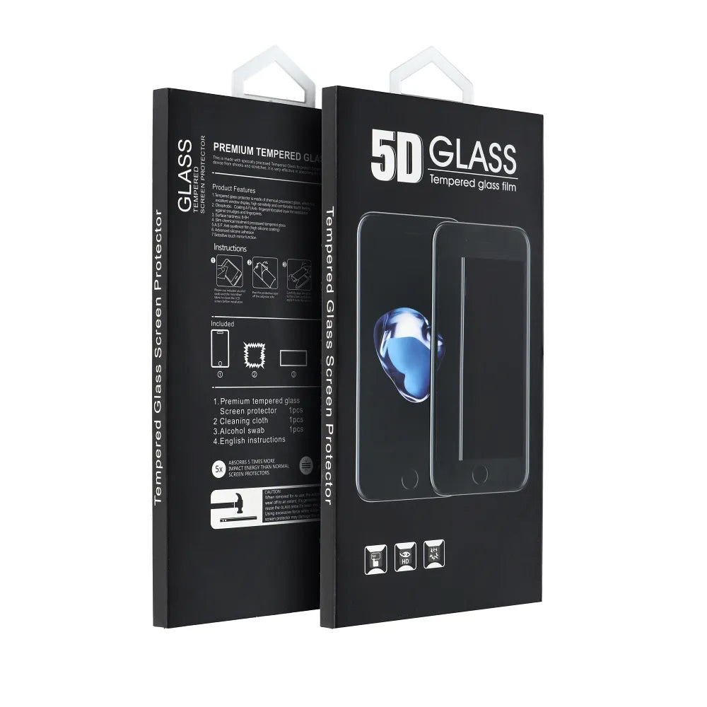 OEM Screen Protector for Motorola Edge 30 Ultra, Tempered Glass, Full Glue, 5D, Black