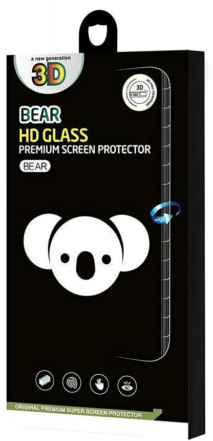 Film de protection d'écran Bear HD pour Apple iPhone 17 Air, Verre trempé, Collage intégral, Noir