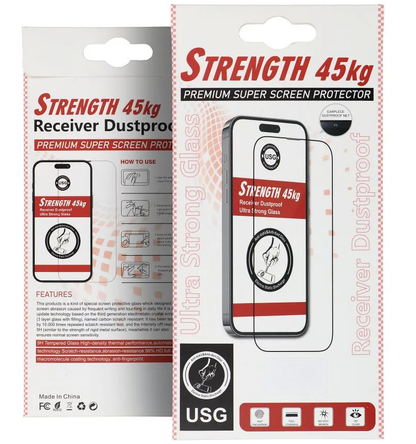 OEM Ultra Strong 45KG Screen Protector for Apple iPhone 14 Plus / 13 Pro Max, Tempered Glass, Full Glue, 2.5D, Black