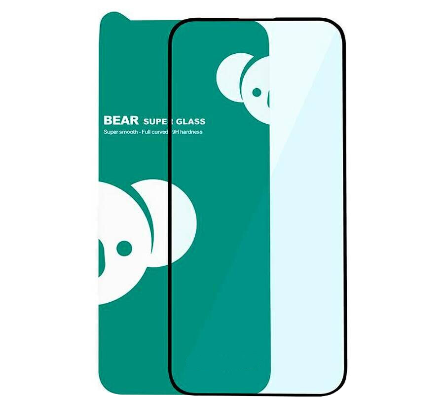 Film de protection d'écran Bear Super Hard pour Apple iPhone 18 Pro / 17 Pro / 17 / 16 Pro, Verre Trempé, Collage Complet, 3D, Noir