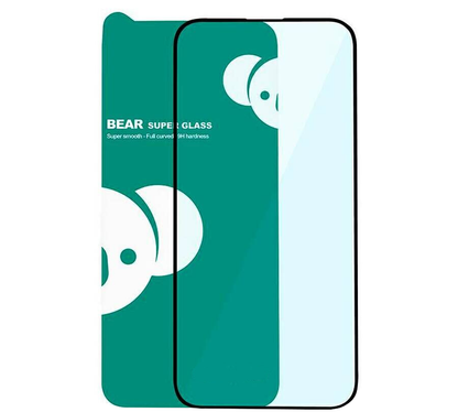 Film de protection d'écran Bear Super Hard pour Apple iPhone 18 Pro / 17 Pro / 17 / 16 Pro, Verre Trempé, Collage Complet, 3D, Noir