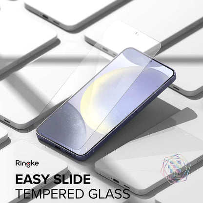 Ringke Easy Slide Screen Protector for Samsung Galaxy S24 S921, Glass Protected, Full Glue, Set 2 pieces 