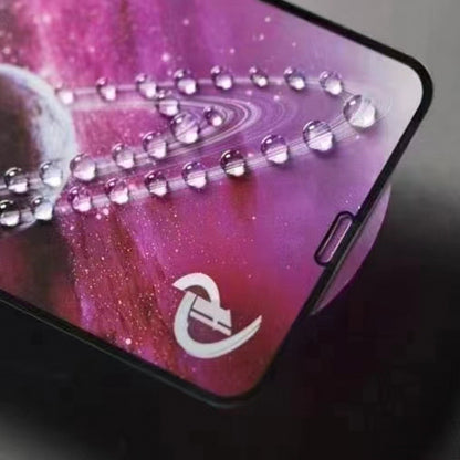 OEM Screen Protector for Apple iPhone 14 Pro, Tempered Glass, Full Glue, Set of 10 pieces, 9D, Black