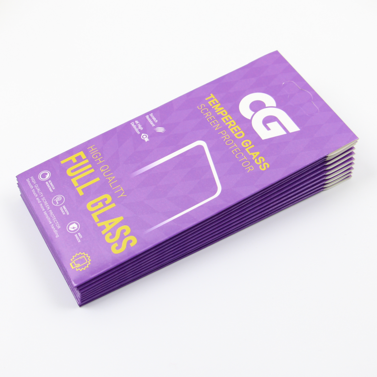 Film de protection d'écran OG Premium pour Samsung Galaxy A55 5G A556, Verre trempé, Full Glue, Lot de 10 pièces, Noir