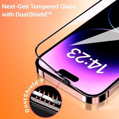 Protection d’écran Tel Protect 10X HD Plus Titanium pour Apple iPhone 18 Pro / 17 Pro, verre trempé, adhésif intégral, noir