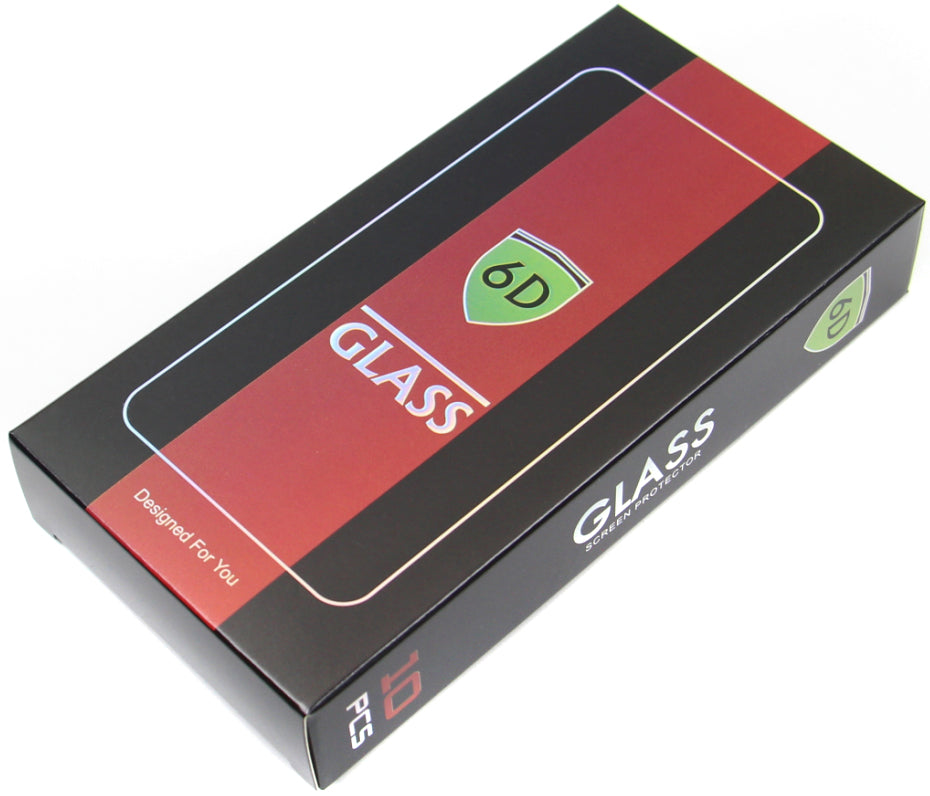 OEM Screen Protector Film for Apple iPhone 17e / 16e / 14 / 13 Pro, Tempered Glass, Full Glue, Set of 10 pieces, 6D, Black