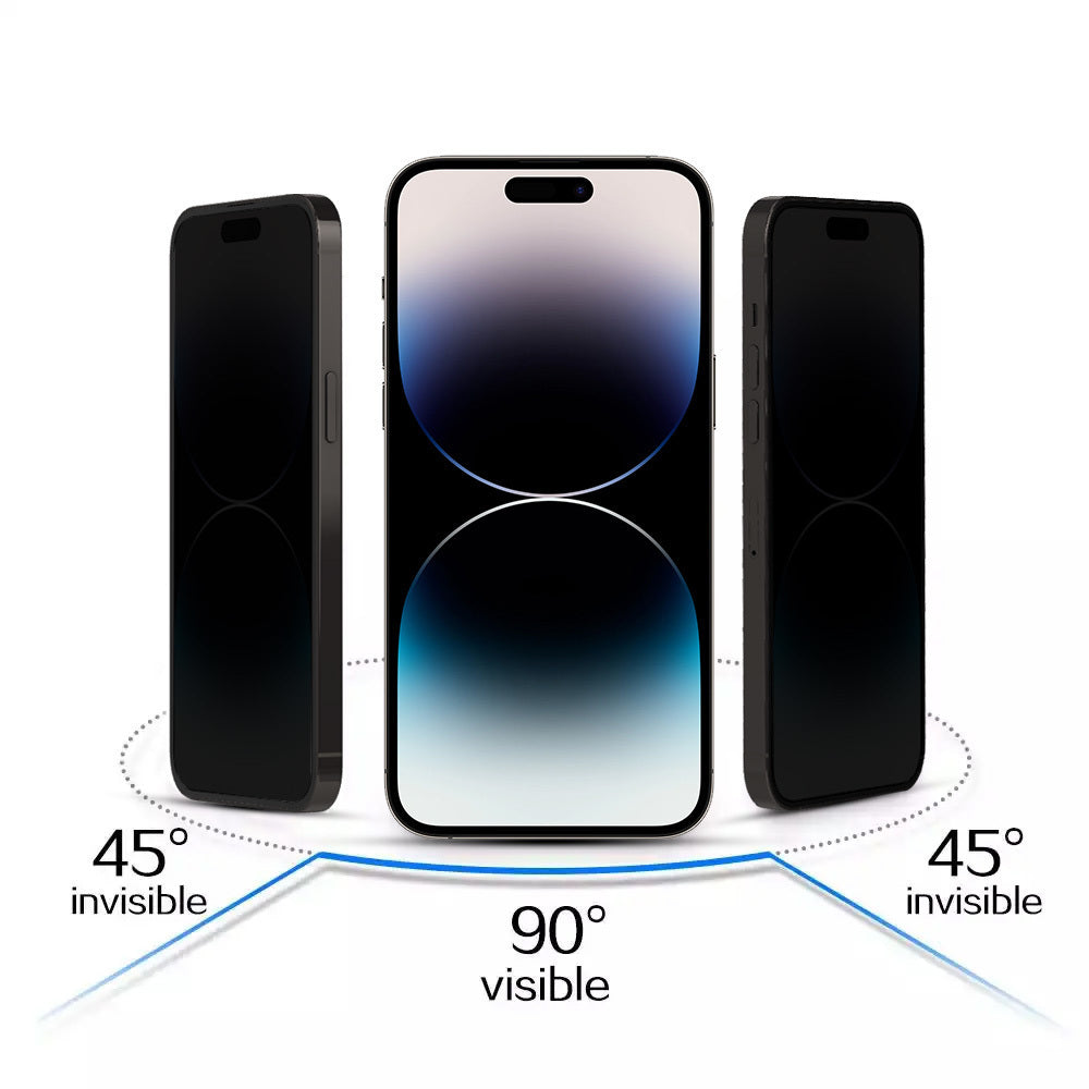 Film de protection d'écran Privacy OEM pour Apple iPhone 17, Verre trempé, Collage complet