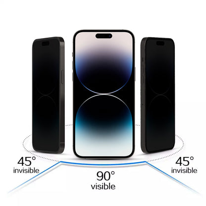 Film de protection d'écran Privacy OEM pour Apple iPhone 17, Verre trempé, Collage complet