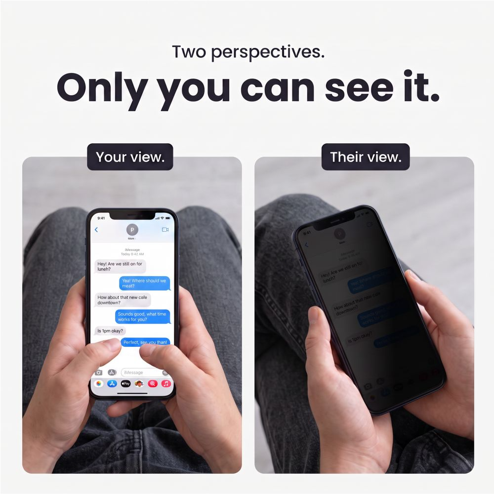 Film de protection d'écran Privacy Tech-Protect OneTouch pour Apple iPhone 18 Pro, Verre trempé, Collage intégral, Lot de 2 pièces