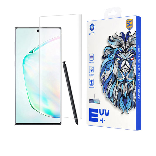 Film de protection d'écran Lito pour Samsung Galaxy Note 10+ 5G N976 / Note 10+ N975, Verre trempé, Colle UV, 3D