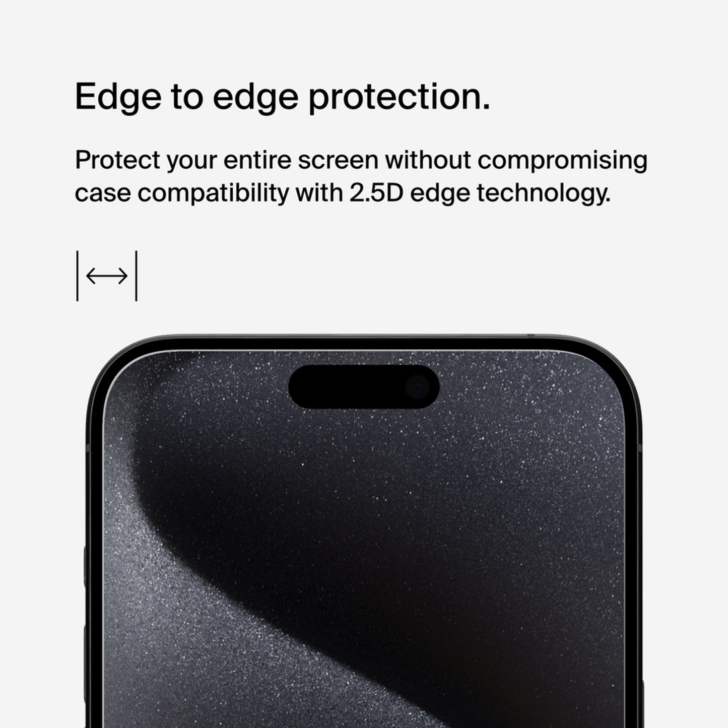 Film de protection d'écran Belkin ScreenForce UltraGlass 2 pour Apple iPhone 15 Pro Max, Verre trempé, Full Glue OVA134zz