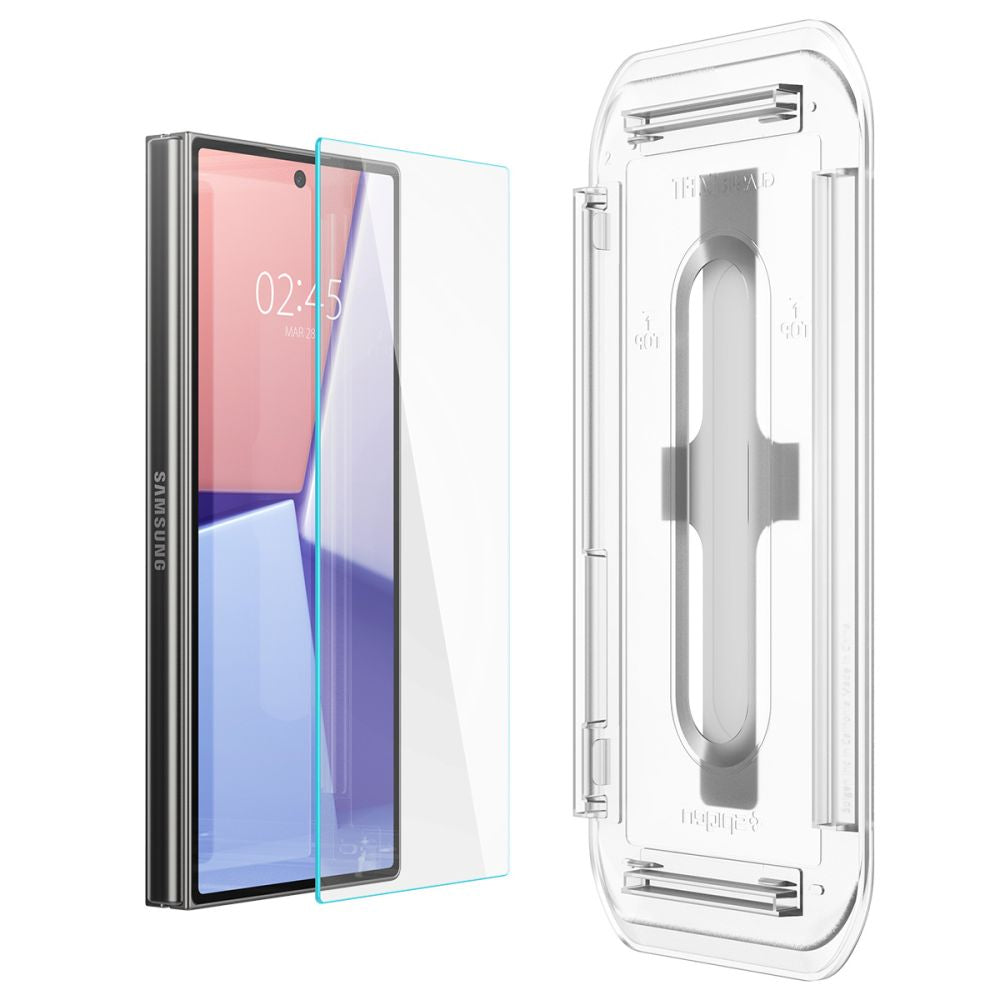 Protection d'écran Spigen EZ FIT pour Samsung Galaxy Z Fold6 F956, Verre blindé, Full Glue, Set 2 pieces, 2.5D, 2.5D, Outer Screen AGL07969 