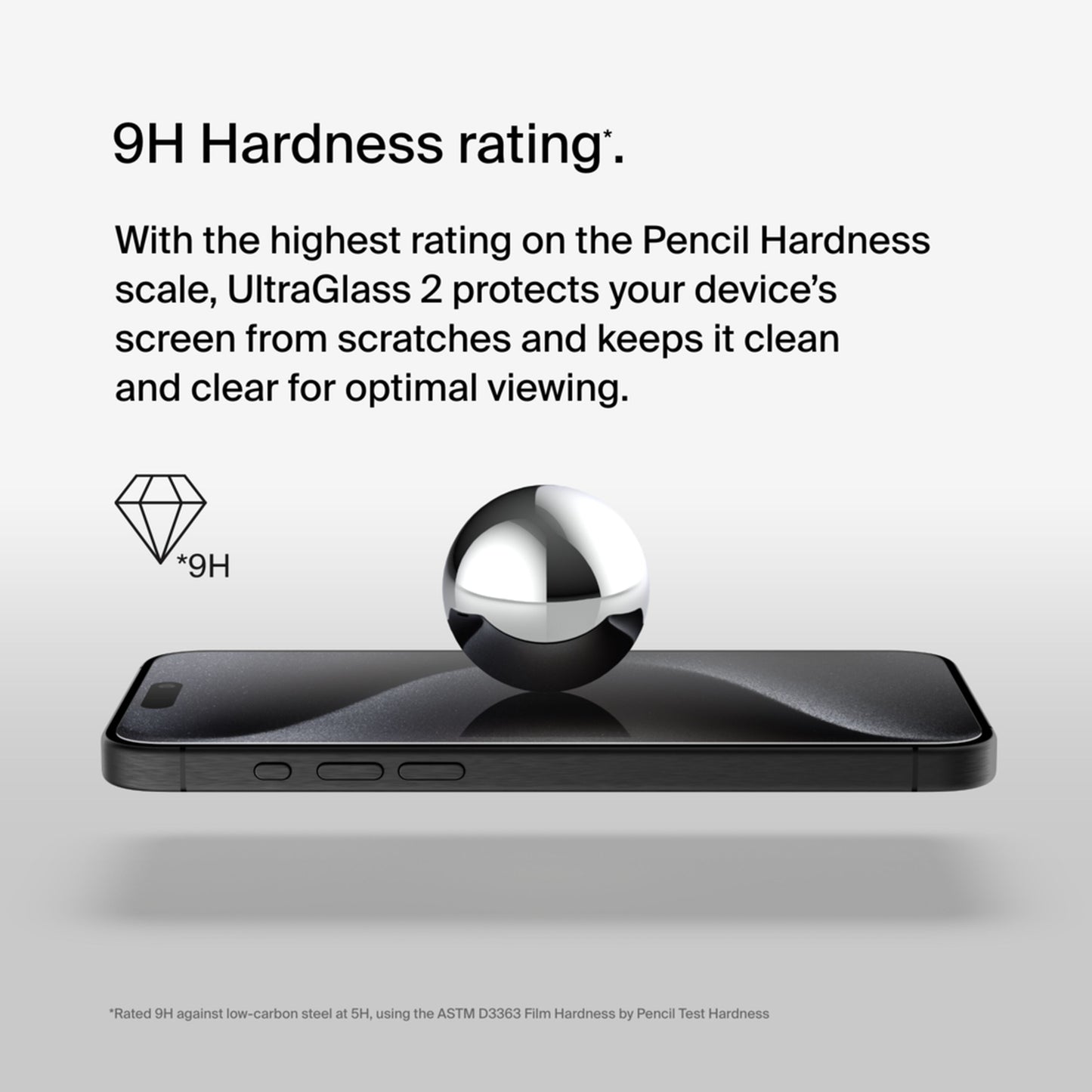 Film de protection d'écran Belkin ScreenForce UltraGlass 2 pour Apple iPhone 15 Pro Max, Verre trempé, Full Glue OVA134zz
