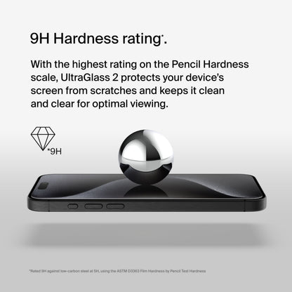 Film de protection d'écran Belkin ScreenForce UltraGlass 2 pour Apple iPhone 15 Pro Max, Verre trempé, Full Glue OVA134zz