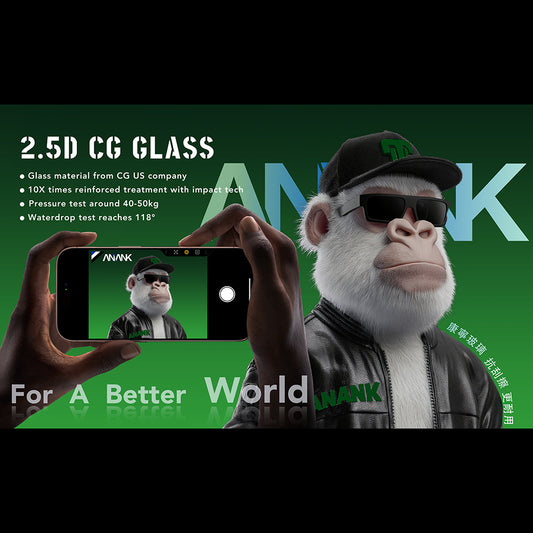 Film de protection écran Anank 10X Renforcé CG pour Apple iPhone 17 Pro, Verre Trempé, Full Glue, 2.5D, Noir
