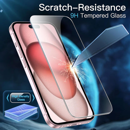 Anank 1X Reinforced Screen Protector for Apple iPhone 16 Pro Max, Tempered Glass, Full Glue, 3D, Set of 10 pieces