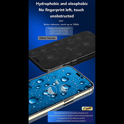 Film de protection d'écran Anank 3X Renforcé pour Apple iPhone 16, Verre Trempé, Collage Complet, 2.5D, Noir