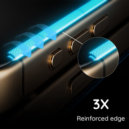 Film de protection d'écran Anank 3X Renforcé pour Apple iPhone 16, Verre Trempé, Collage Complet, 2.5D, Noir