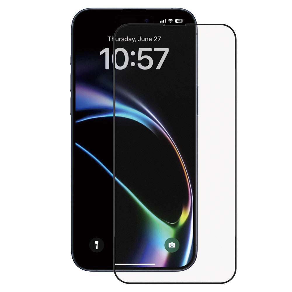 Film de protection écran Anank 5X Renforcé pour Apple iPhone 17, Verre Trempé, Full Glue, 2.5D, Noir