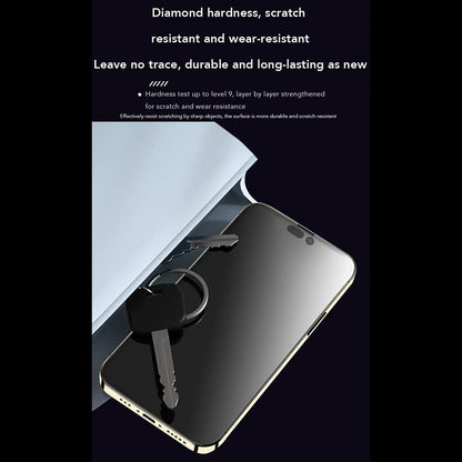 Anank Anti-Fingerprint Screen Protector Film for Apple iPhone 15 Pro, Tempered Glass, Full Glue, 2.5D, Black