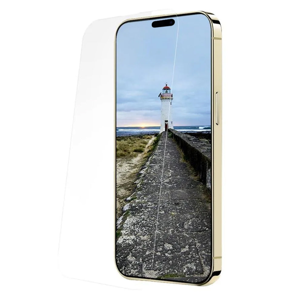 Film de protection d'écran Anank pour Apple iPhone 15 Pro, Verre trempé, Collage complet, 3D, Lot de 10 pièces