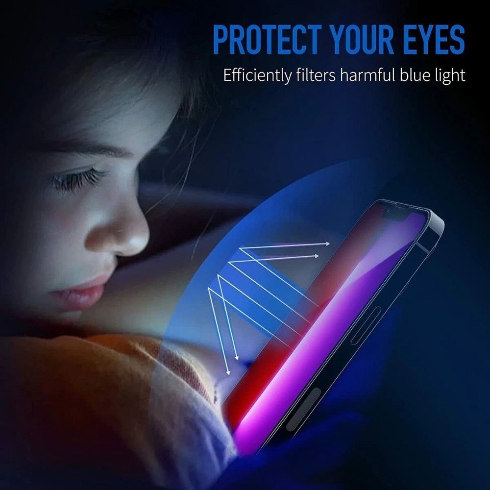 Film de protection Écran Anti Blue Light Anank 5X Renforcé pour Apple iPhone 17, Verre Trempé, Full Glue, 2.5D, Noir.
