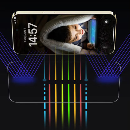 Film de protection écran Anti Lumière Bleue Anank pour Apple iPhone 14 Pro Max, Verre Trempé, Collage Complet, 2.5D, Noir
