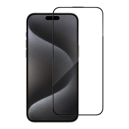 Film de protection d'écran Blueo Anti-Réfléchissant HD pour Apple iPhone 14 Pro, Verre Trempé, Collage Complet, Noir
