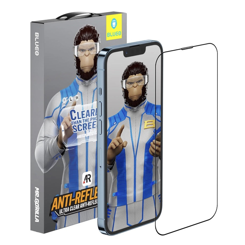 Film de protection écran Blueo Anti-Reflective HD pour Apple iPhone 17 Air, Verre Trempé, Full Glue, Noir