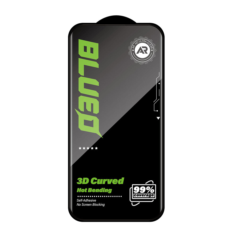 Film de protection d’écran Blueo Curved Edge AR Applicator pour Apple iPhone 18 Pro Max / 17 Pro Max, verre trempé, adhésif intégral, 3D, noir