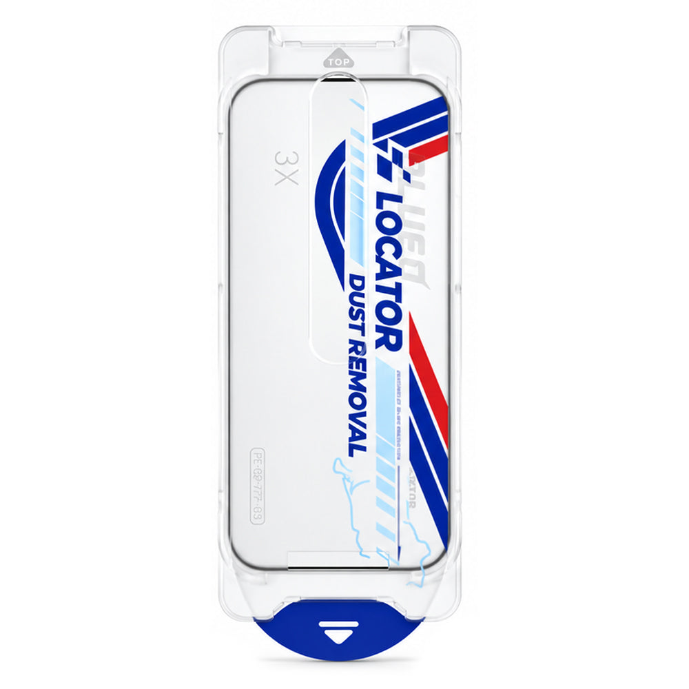 Protection d’écran Blueo Drop Resistant Applicator Pro pour Apple iPhone 18 Pro / 17 Pro / 17 / 16 Pro, verre trempé, adhésif intégral, noir